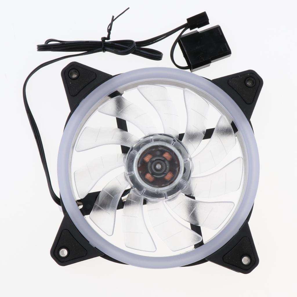 12CM LED Computer Case Cooling Fan for PC Blue Light Loop