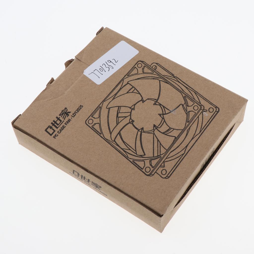 12CM LED Computer Case Cooling Fan for PC 4-Color Light Loop