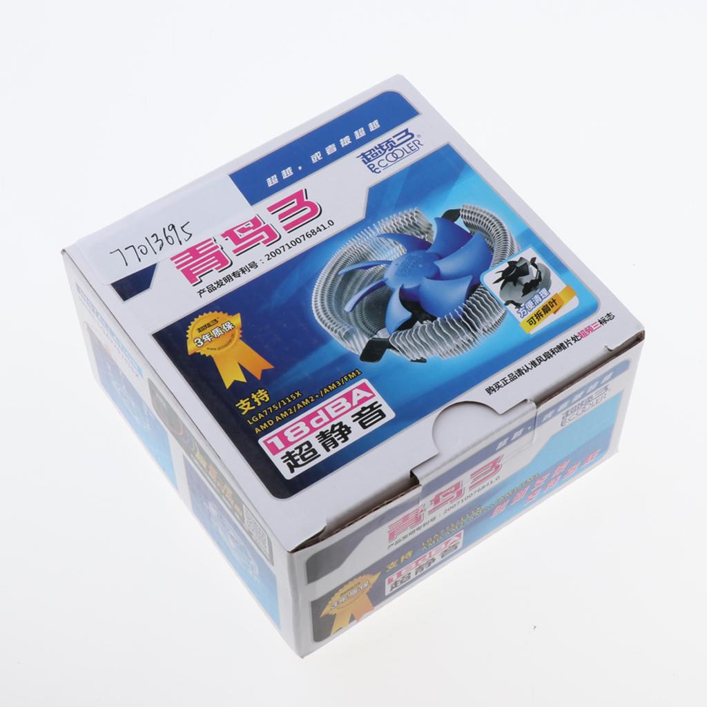 90mm Desktop Cooling Fan Silent CPU Cooler Aluminum Heatsink Radiator