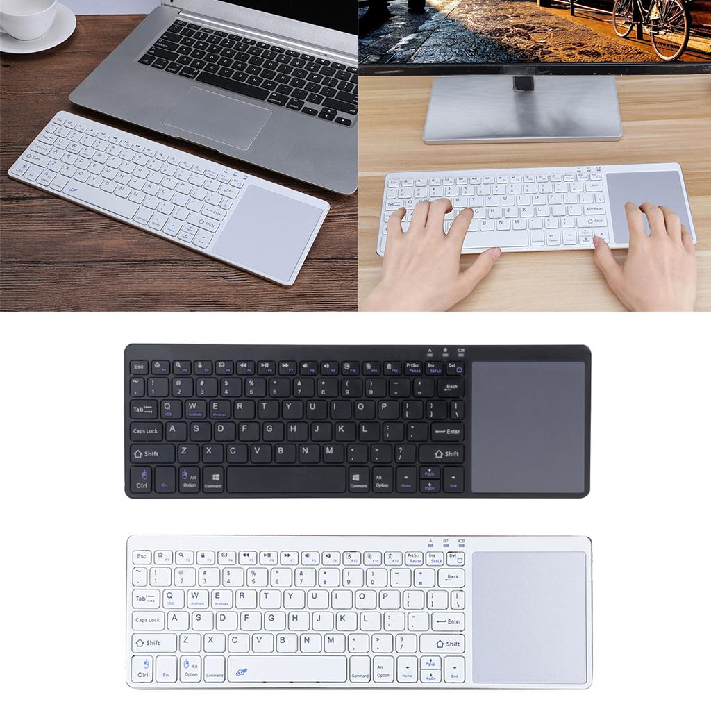 Slim Wireless Keyboard BT3.0 80 Keys for iOS Android Windows Black+Red