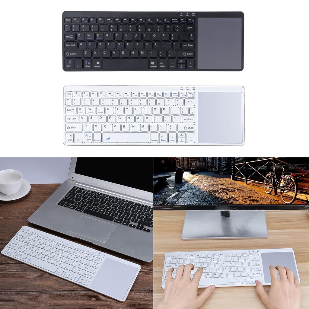 Slim Wireless Keyboard BT3.0 80 Keys for iOS Android Windows Black+Red