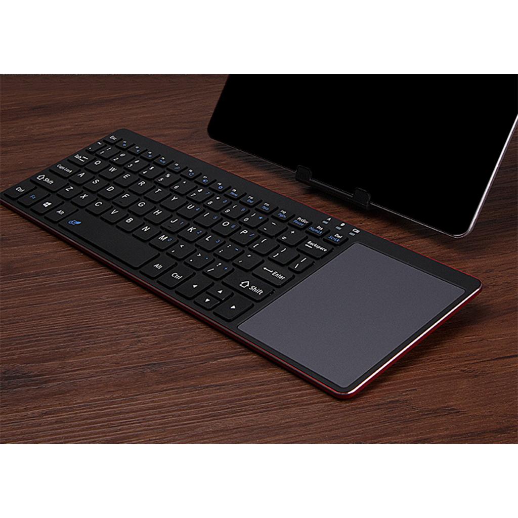Slim Wireless Keyboard BT3.0 80 Keys for iOS Android Windows Black+Red