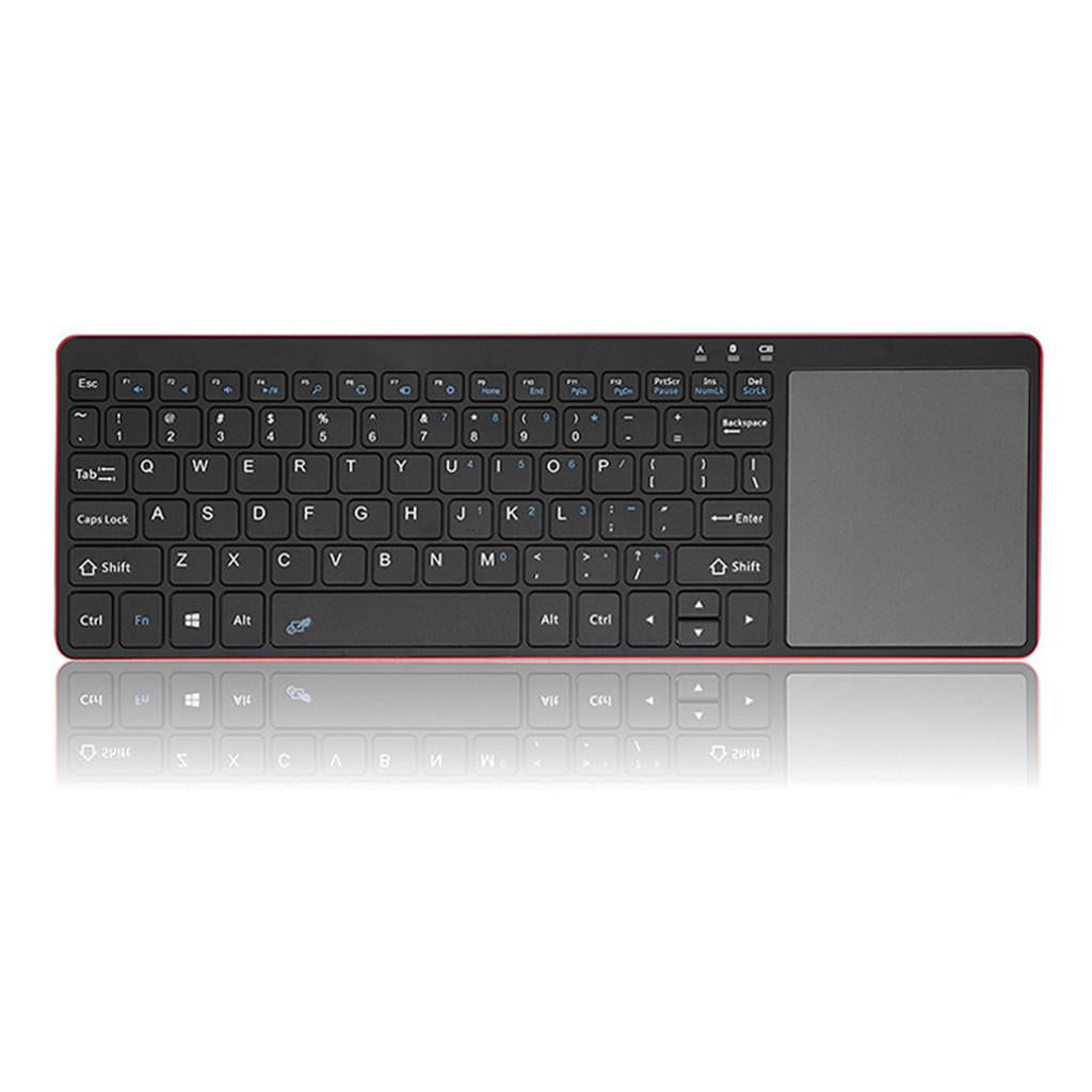 Slim Wireless Keyboard BT3.0 80 Keys for iOS Android Windows Black+Red