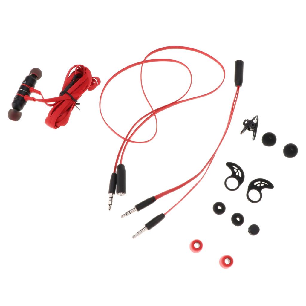 In-Ear Gaming Headphone Noise-isolating Magnetic Wire Earphone Red