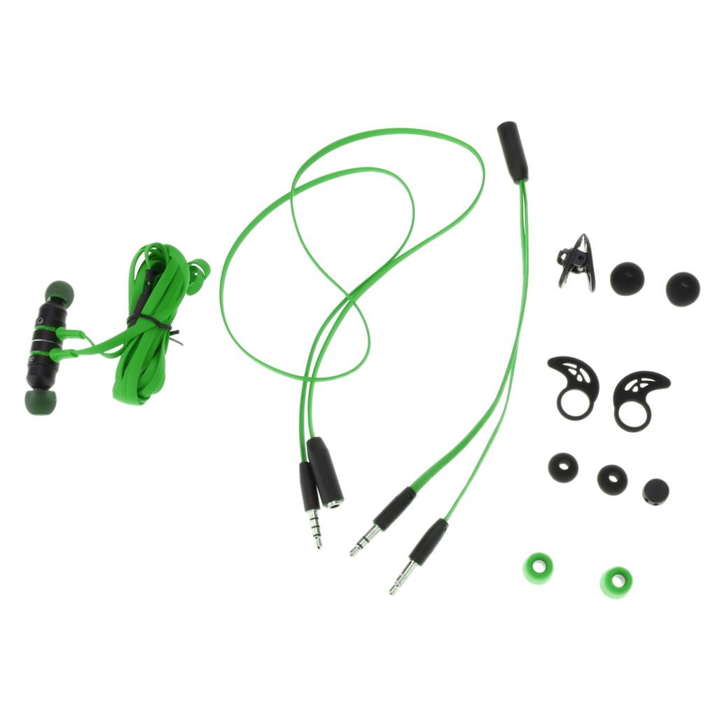 In-Ear Gaming Headphone Noise-isolating Magnetic Wire Earphone Green