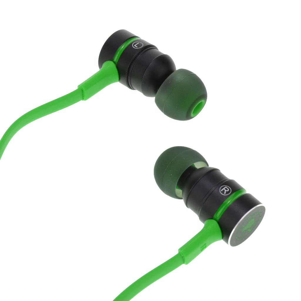 In-Ear Gaming Headphone Noise-isolating Magnetic Wire Earphone Green
