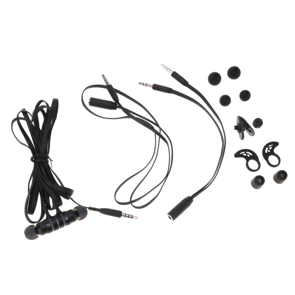 In-Ear Gaming Headphone Noise-isolating Magnetic Wire Earphone Black