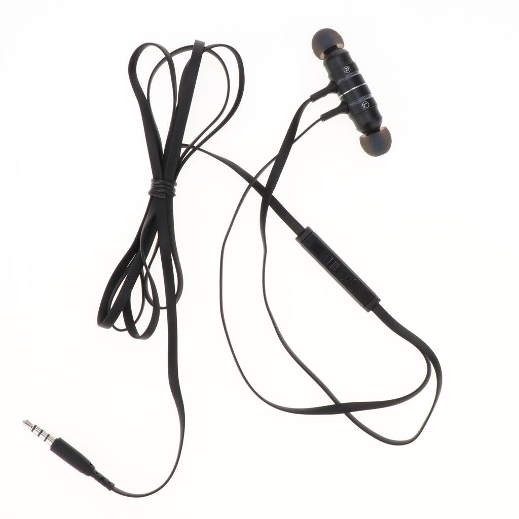 In-Ear Gaming Headphone Noise-isolating Magnetic Wire Earphone Black
