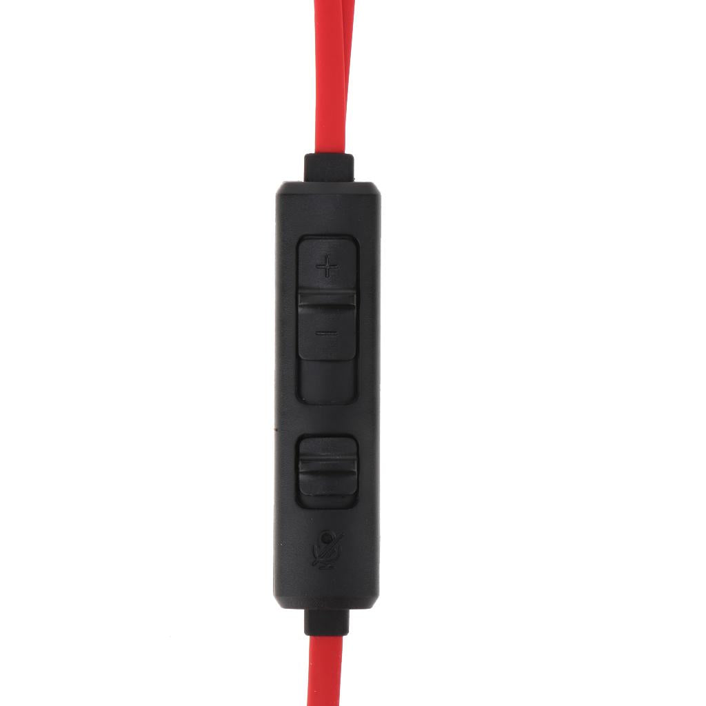 In-Ear Wired Stereo Game and Video Headset with Detachable Microphone red