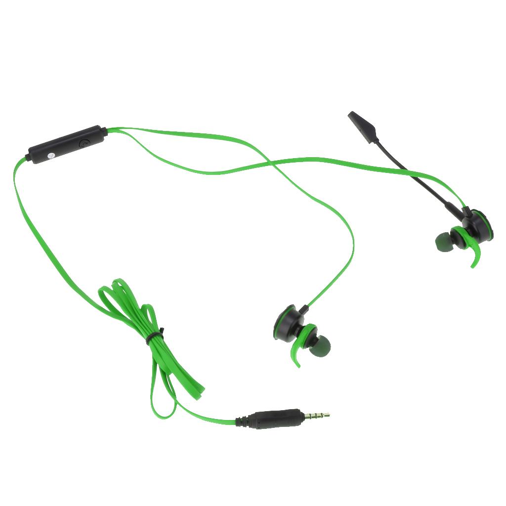 In-Ear Wired Stereo Game and Video Headset with Detachable Microphone green