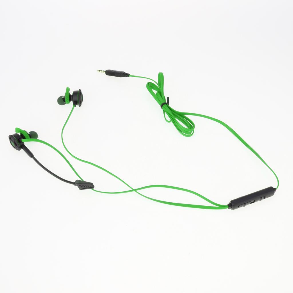 In-Ear Wired Stereo Game and Video Headset with Detachable Microphone green