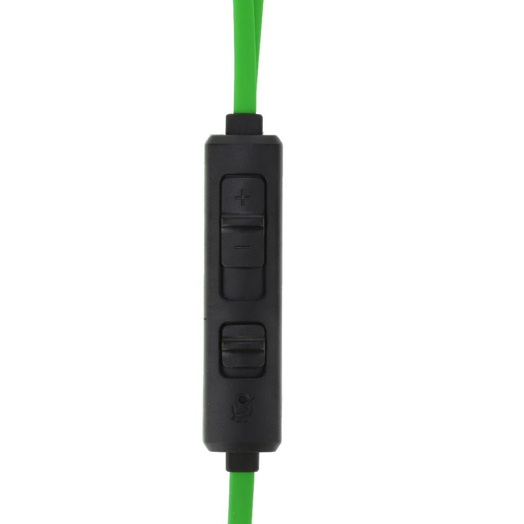 In-Ear Wired Stereo Game and Video Headset with Detachable Microphone green