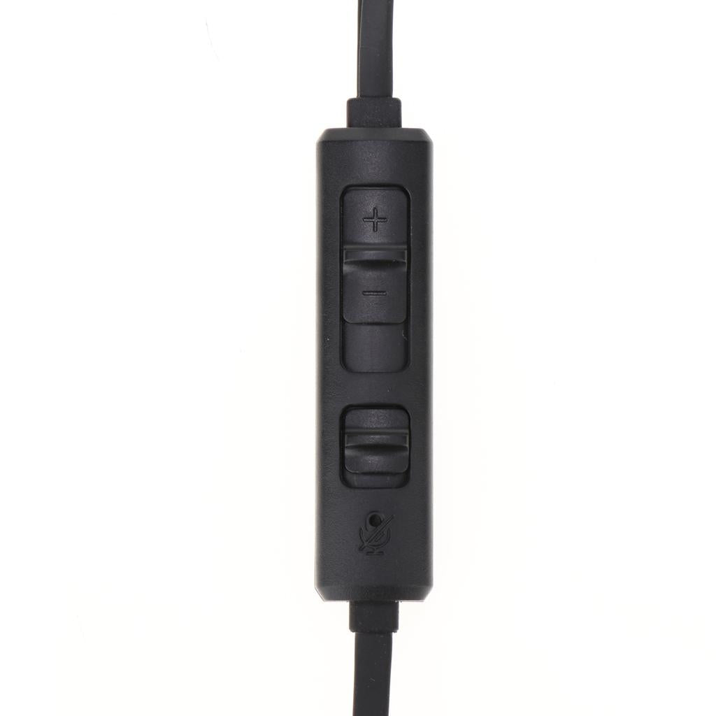 In-Ear Wired Stereo Game and Video Headset with Detachable Microphone black