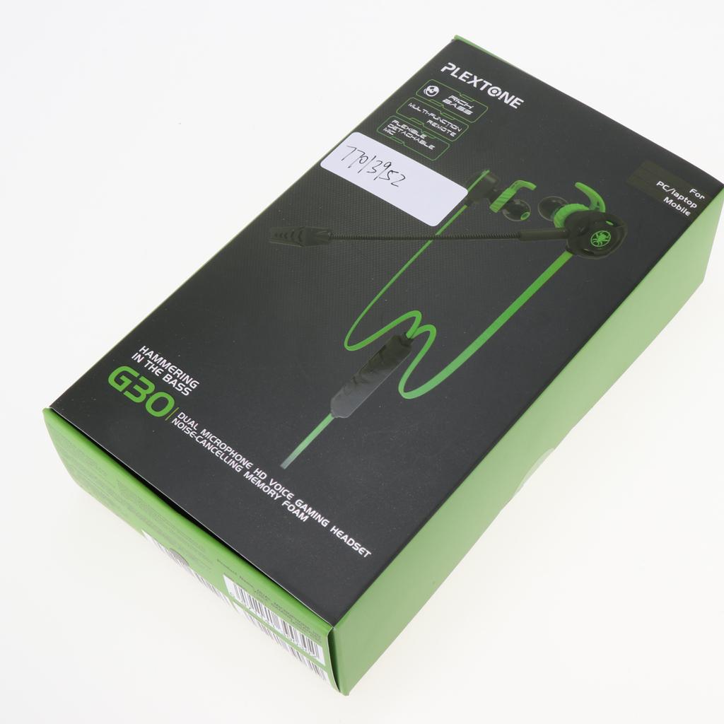 In-Ear Wired Stereo Game and Video Headset with Detachable Microphone black