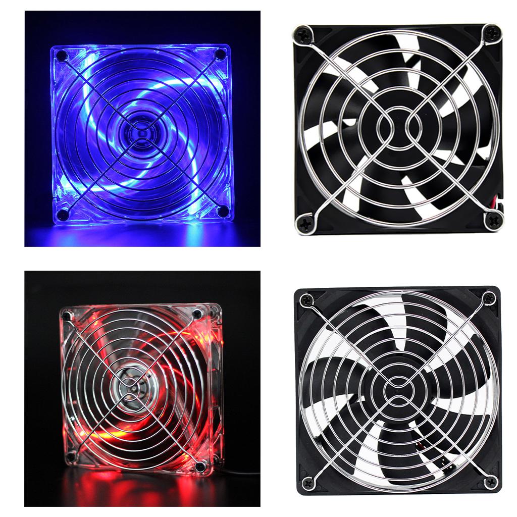 80mm Cooling fan with Black Frame and Metal Grilles - Black 80x80x30mm