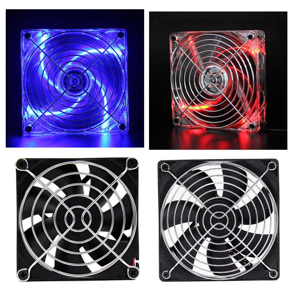 80mm Cooling fan with Black Frame and Metal Grilles - Black 80x80x30mm