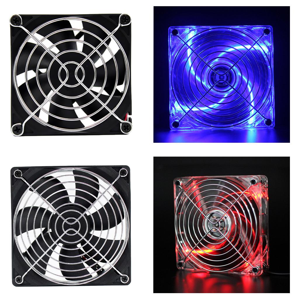 80mm Cooling fan with Black Frame and Metal Grilles - Black 80x80x30mm