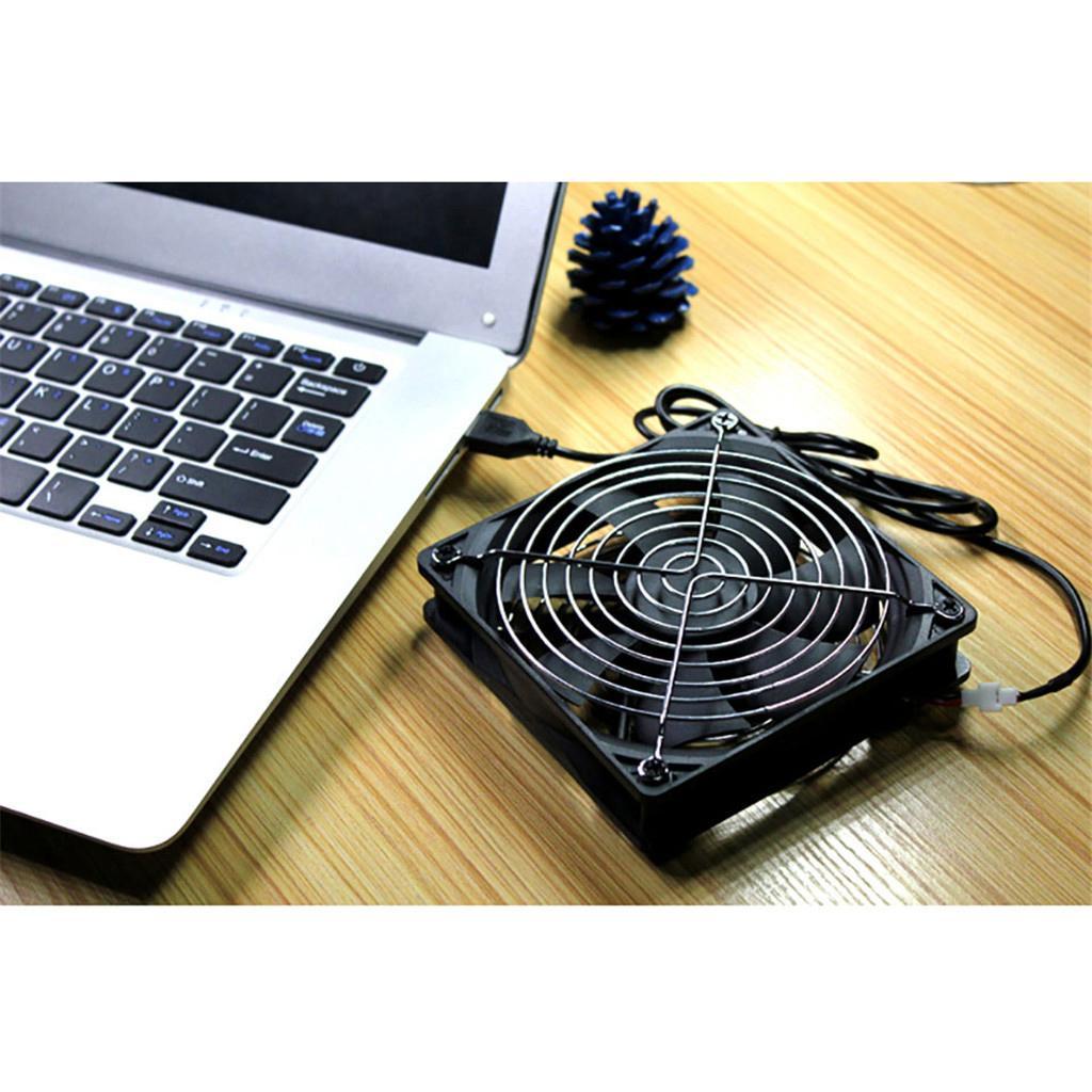 120mm Cooling fan with Black Frame and Metal Grilles - Black 120x120x30mm