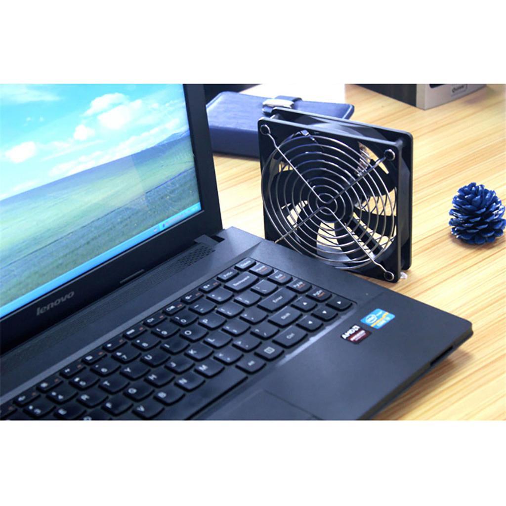 120mm Cooling fan with Black Frame and Metal Grilles - Black 120x120x30mm