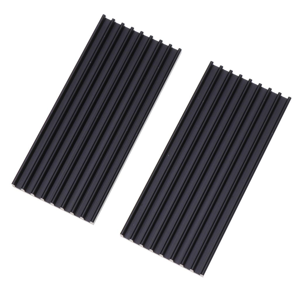 2pcs/set Computer Graphics Card Cooler Sink Strip Memory Chip Fin Radiator