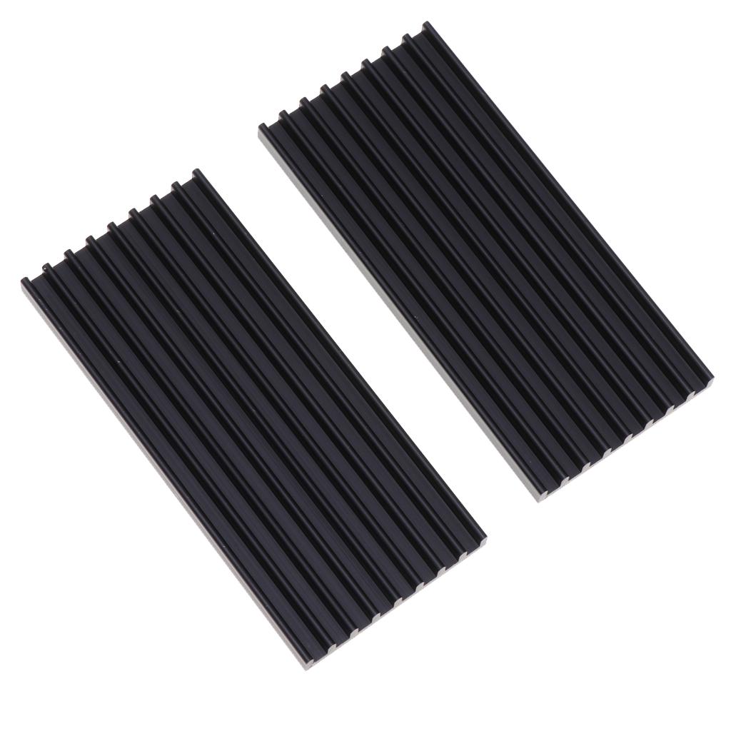 2pcs/set Computer Graphics Card Cooler Sink Strip Memory Chip Fin Radiator