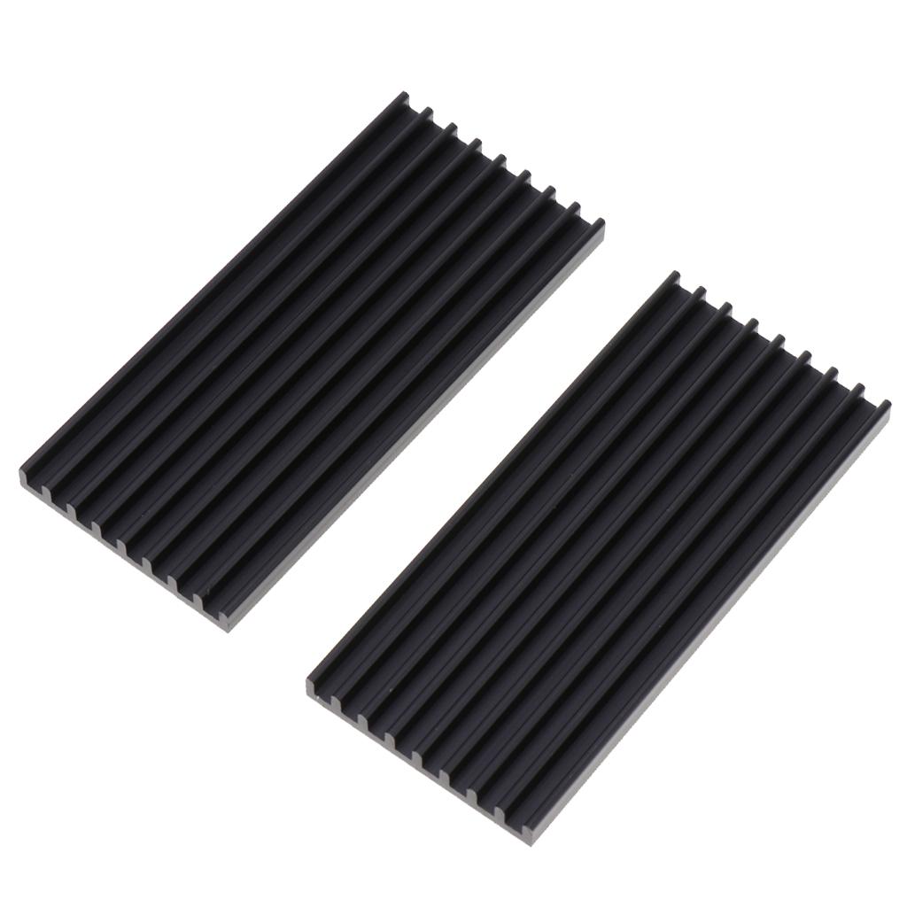 2pcs/set Computer Graphics Card Cooler Sink Strip Memory Chip Fin Radiator