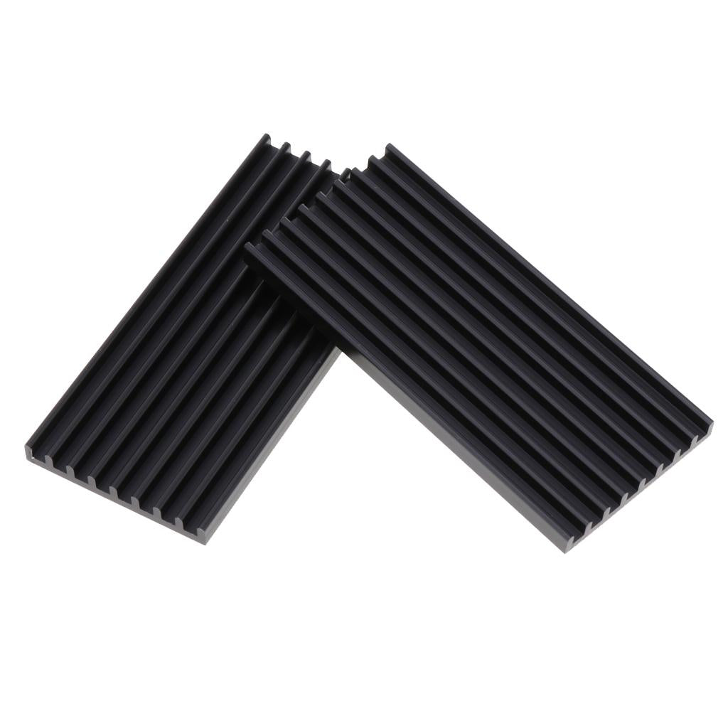 2pcs/set Computer Graphics Card Cooler Sink Strip Memory Chip Fin Radiator