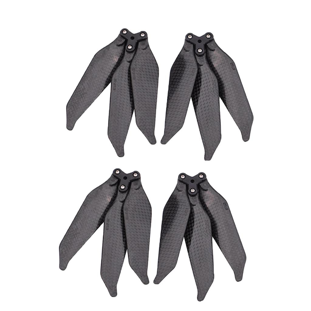2 Pairs Low-Noise Full Carbon Fiber Propellers 3-Blade for DJI Mavic Pro