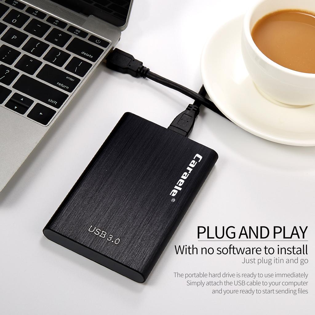 2.5inch Ultra Thin USB3.0 Portable External Hard Drive Storage-Black 1T