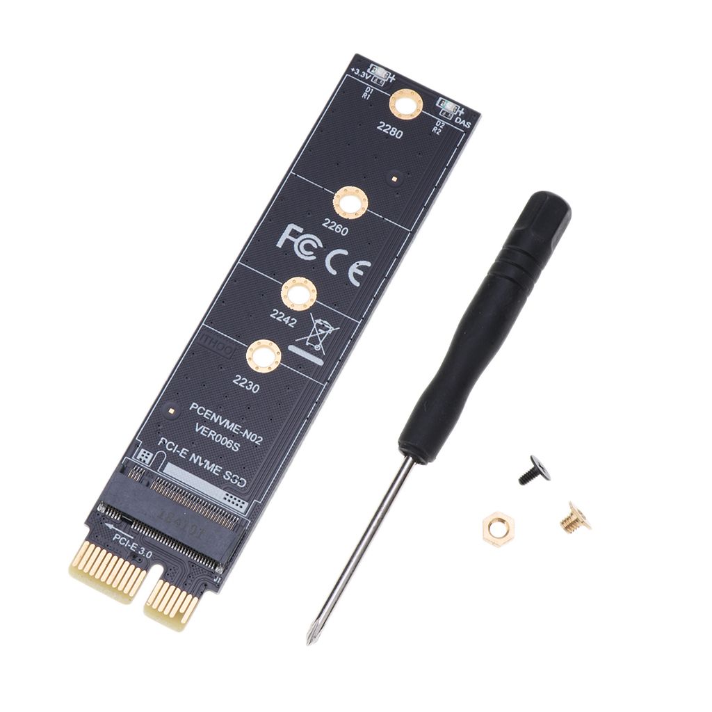 M.2 NVME to PCI-E X1 SSD Adapter Expansion Card M-Key