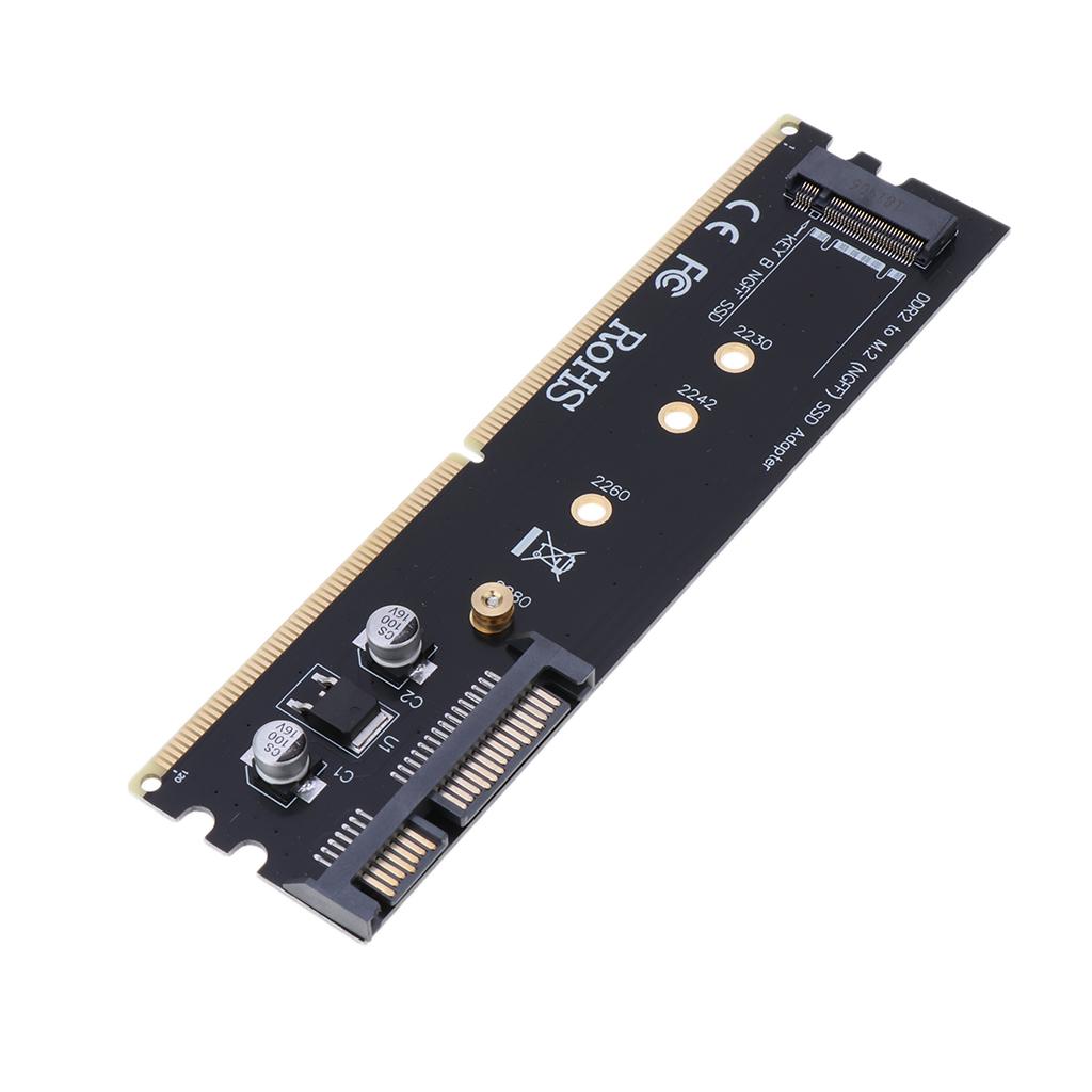 DDR2 SATA to M.2 (NGFF) Solid State Drive SSD Riser Card Expansion Card