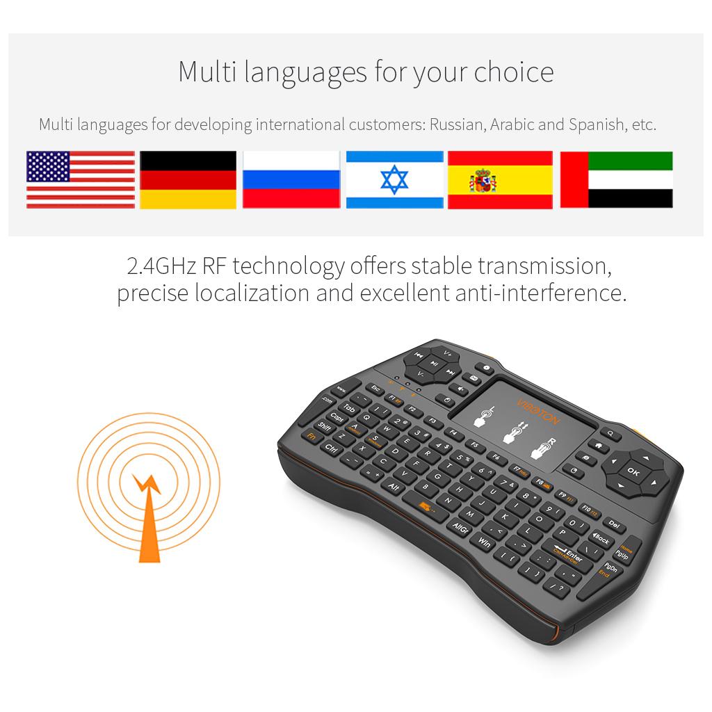 I8 plus 2.4GHz Wireless Backlight Touchpad Remote controller for TV box English(Dry Battery)