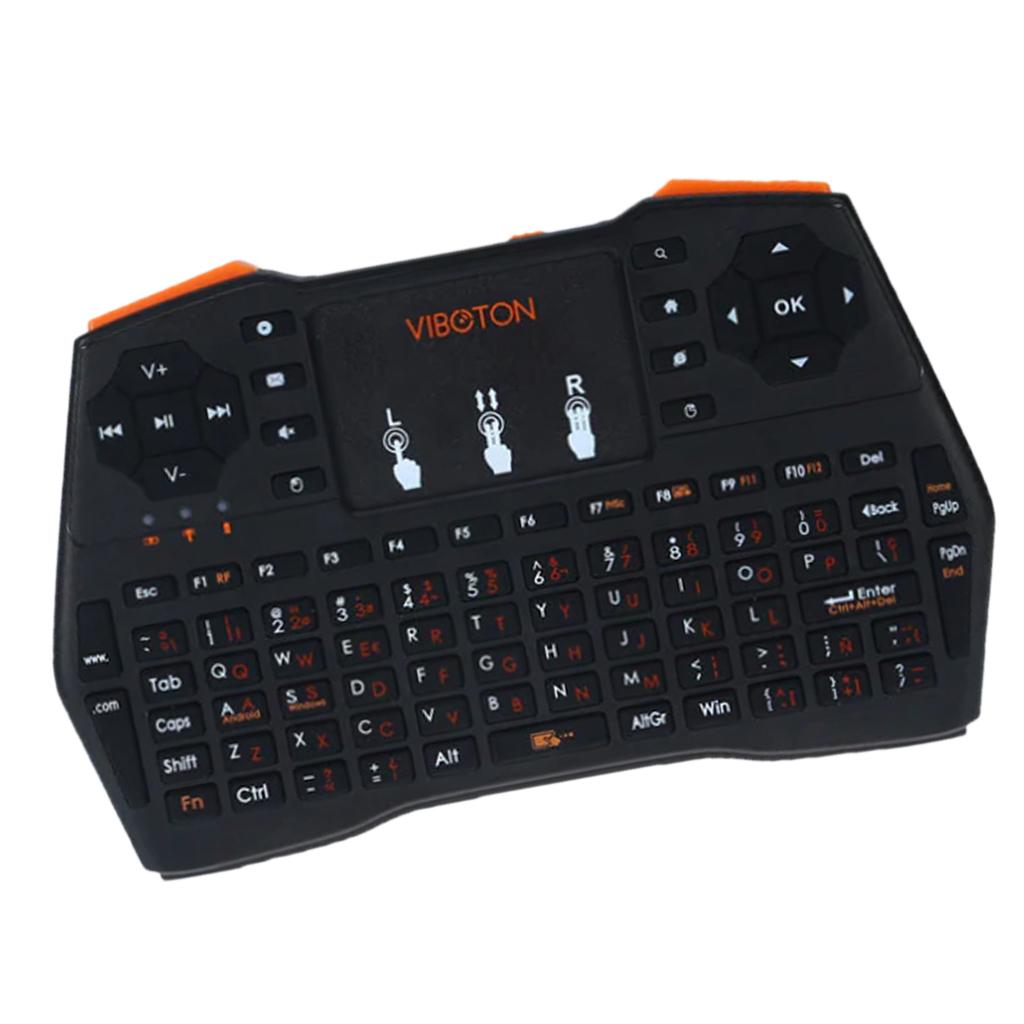 Russian Mini Handheld Wireless Keyboard Backlight Multi-touch Pad Mouse