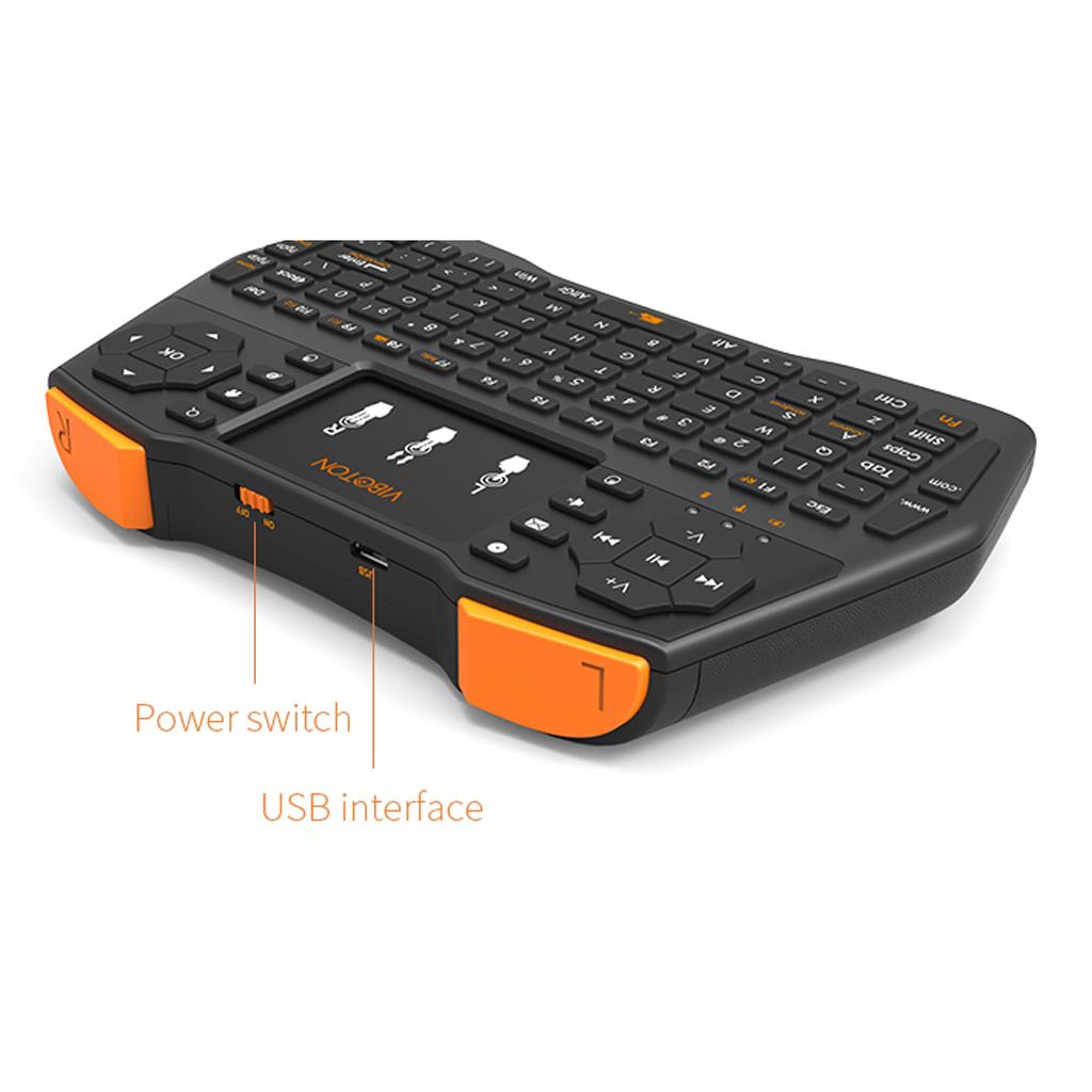 Russian Mini Handheld Wireless Keyboard Backlight Multi-touch Pad Mouse