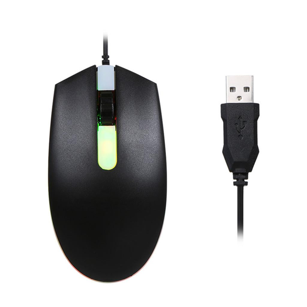 Rainbow LED Backlit Gaming Wired Gaming Keyboard and Mouse for Laptop PC