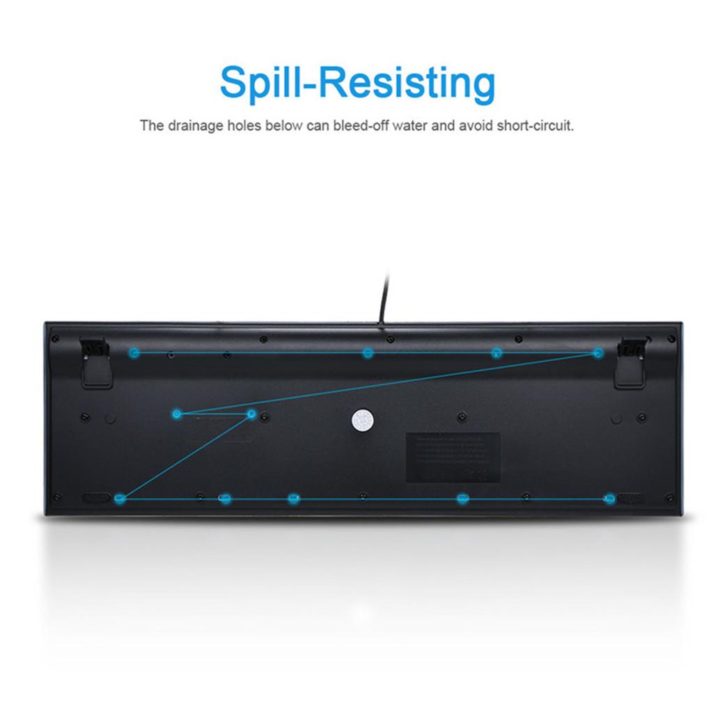 Rainbow LED Backlit Gaming Wired Gaming Keyboard and Mouse for Laptop PC