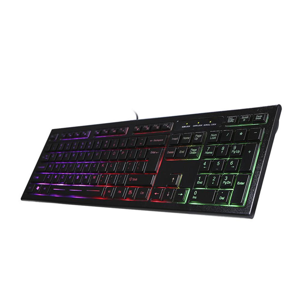 Rainbow LED Backlit Gaming Wired Gaming Keyboard and Mouse for Laptop PC