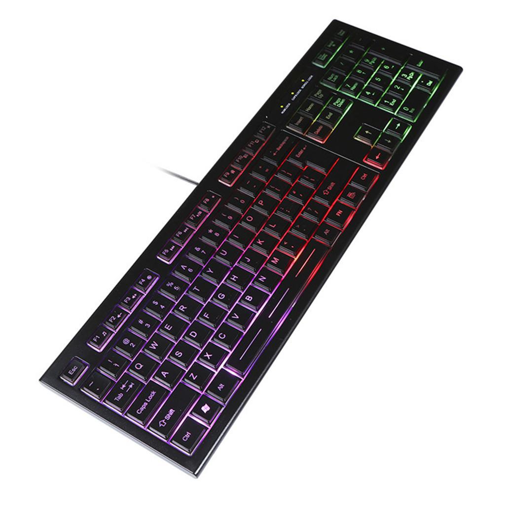 Rainbow LED Backlit Gaming Wired Gaming Keyboard and Mouse for Laptop PC