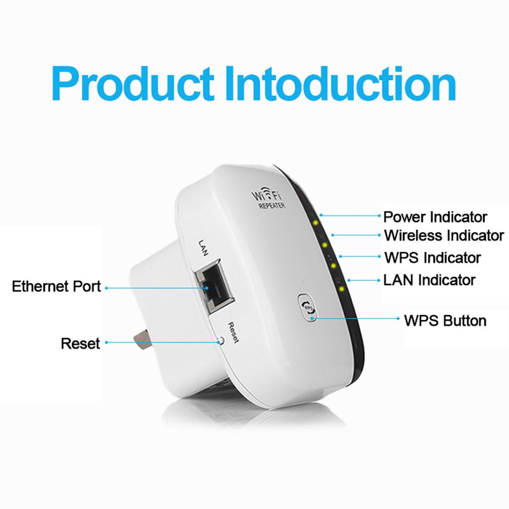 300Mbps Wifi Repeater Wireless AP Router Extender Signal Booster Range