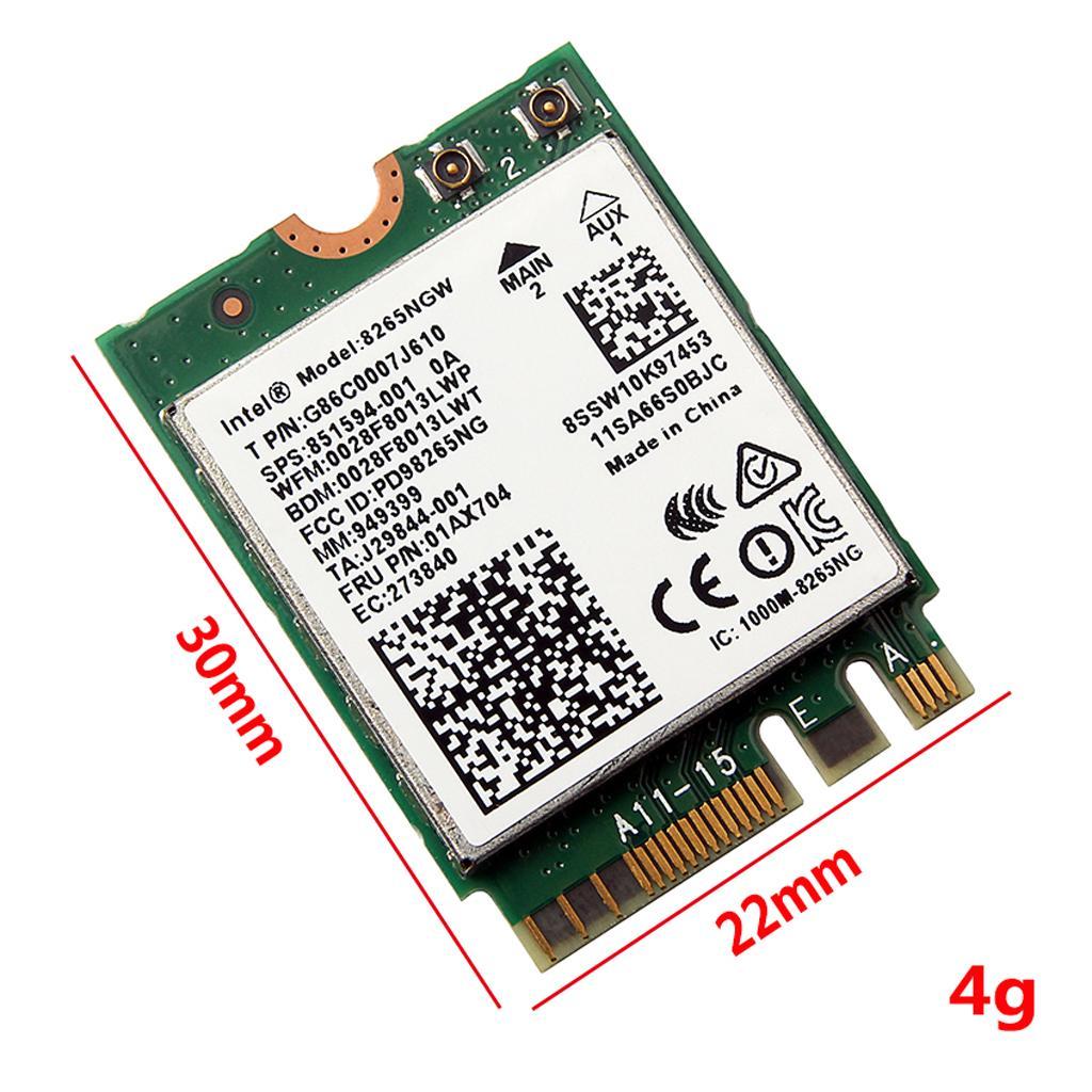 Dual Band AC 8265 8265NGW NGFF 1.73Gbps Bluetooth 4.2 M.2 Card