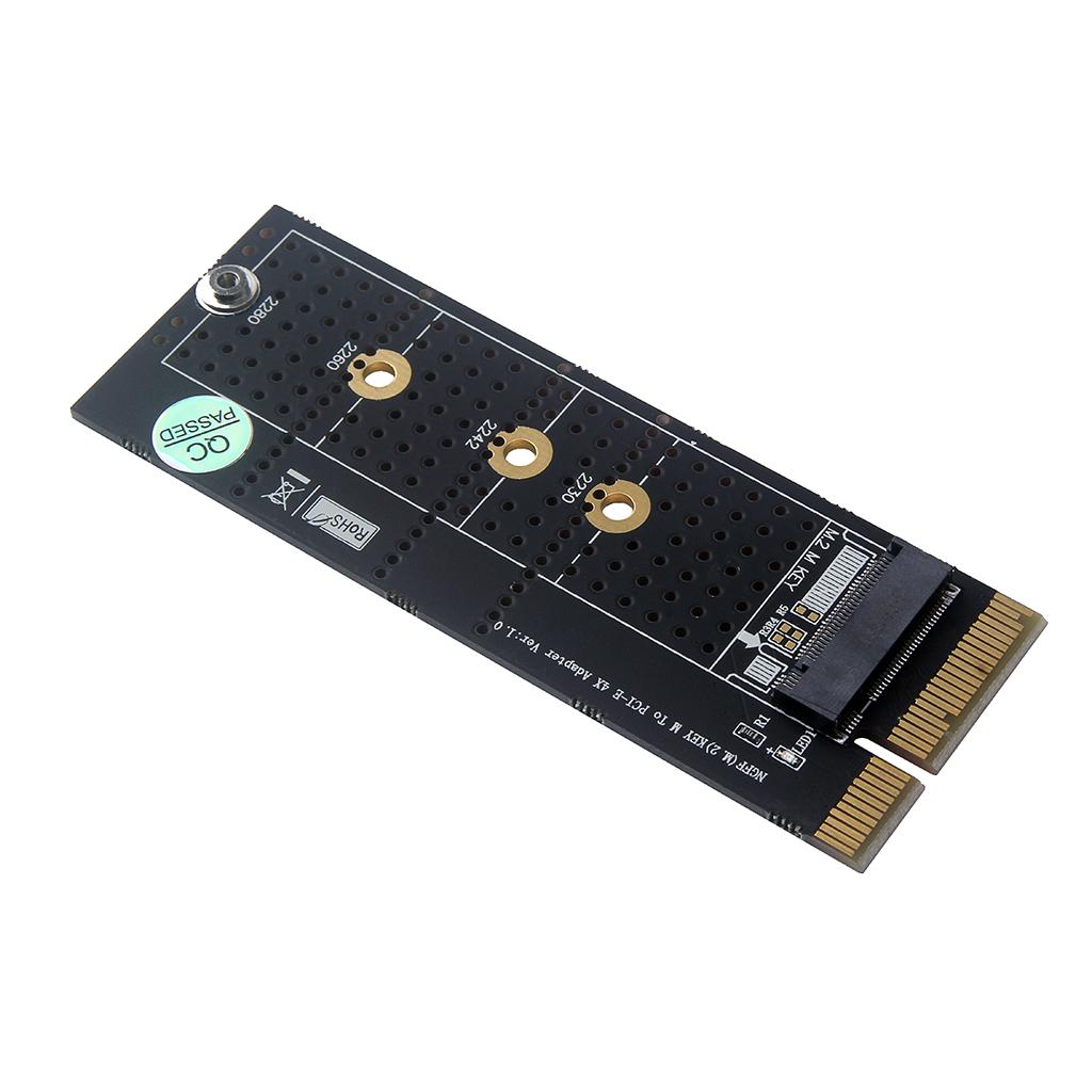NGFF(M.2) NVME M Key SSD to PCI- E 4X Adapter with Golden Heat Sink
