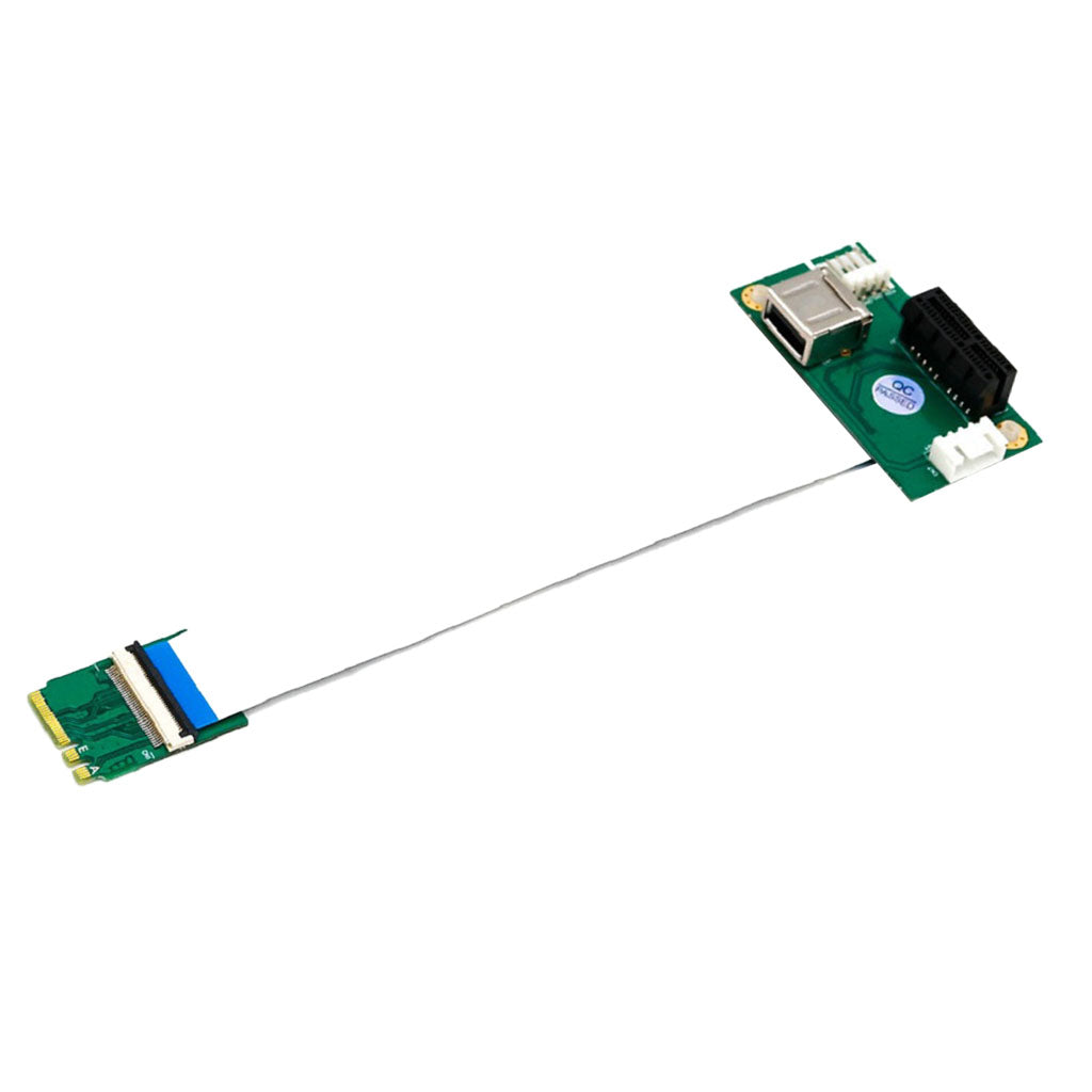 NGFF (M.2) Key A/E to PCI-E X1 Adapter Riser Card with USB 2.0 Port