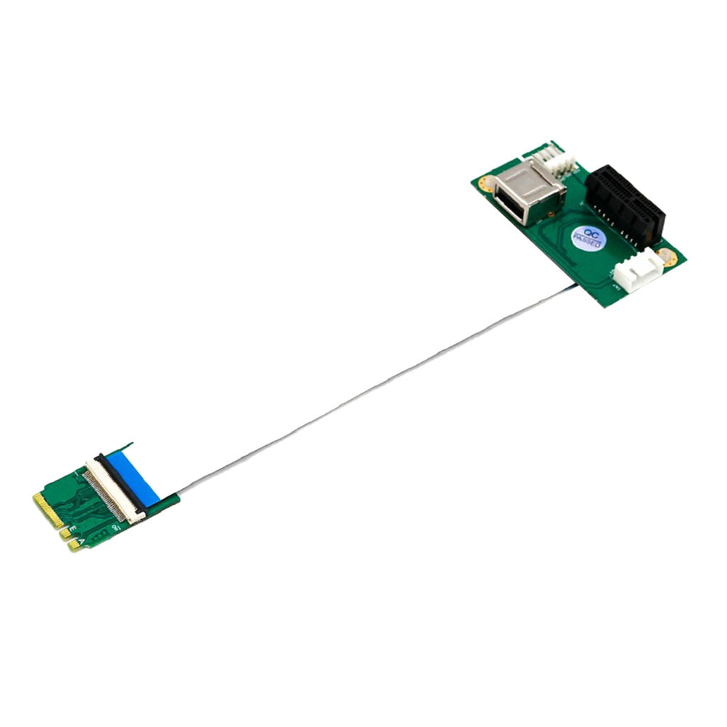 NGFF (M.2) Key A/E to PCI-E X1 Adapter Riser Card with USB 2.0 Port