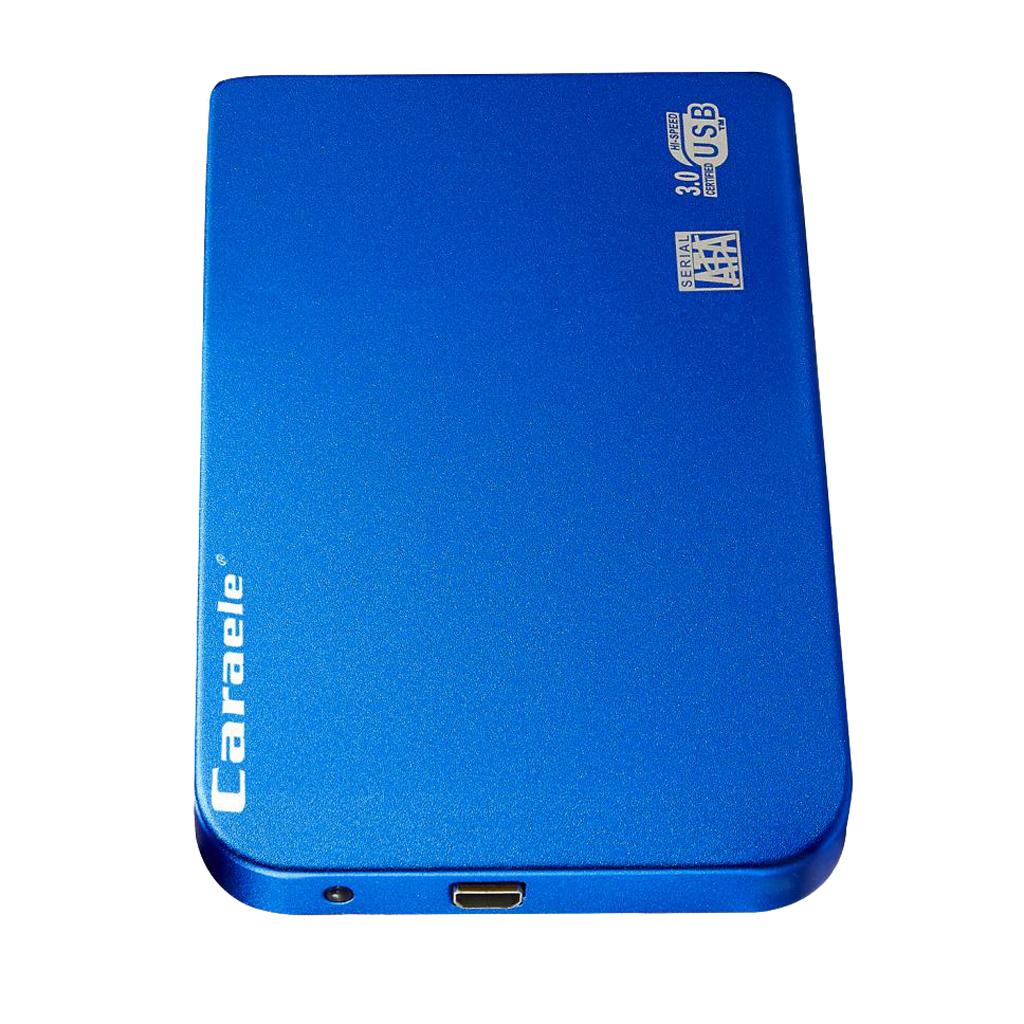 USB 3.0 2.5" SATA External Hard Drive Mobile Disk HD Enclosure Blue 500GB