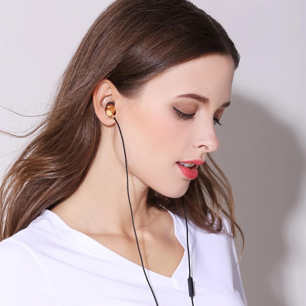 QKZ DM1 In Ear Headset Wired Earphone Headphone with Microphone 3.5mm Golden