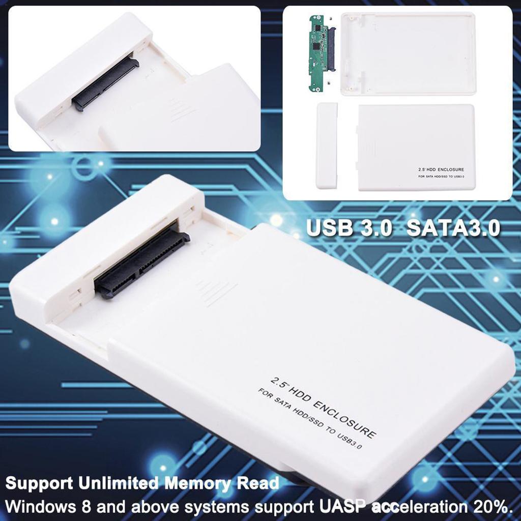 External Hard Drive Disk Storage Devices 2.5'' USB 3.0 2.0 SATA -White 1T