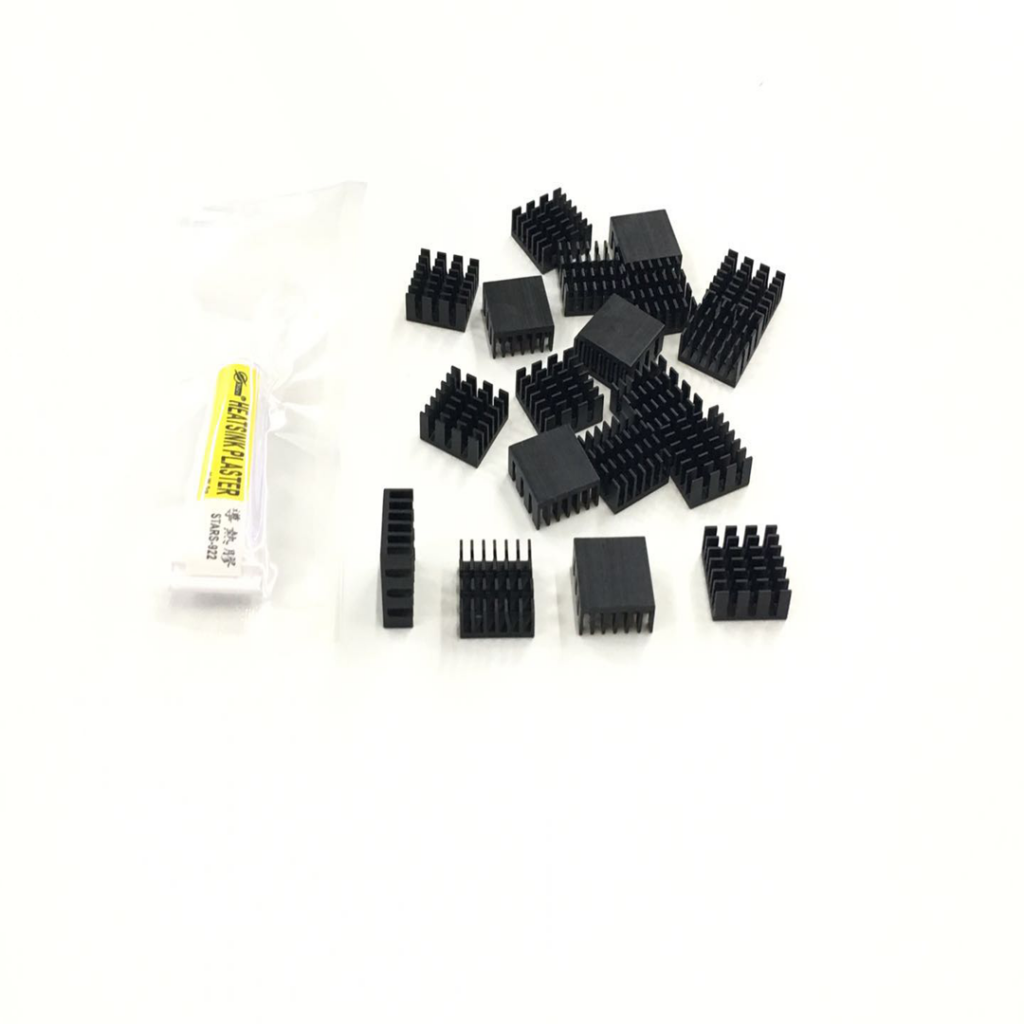 10 Aluminum Radiators Heat Sinks 14x14x6mm + 5g Thermal Conductive Glue