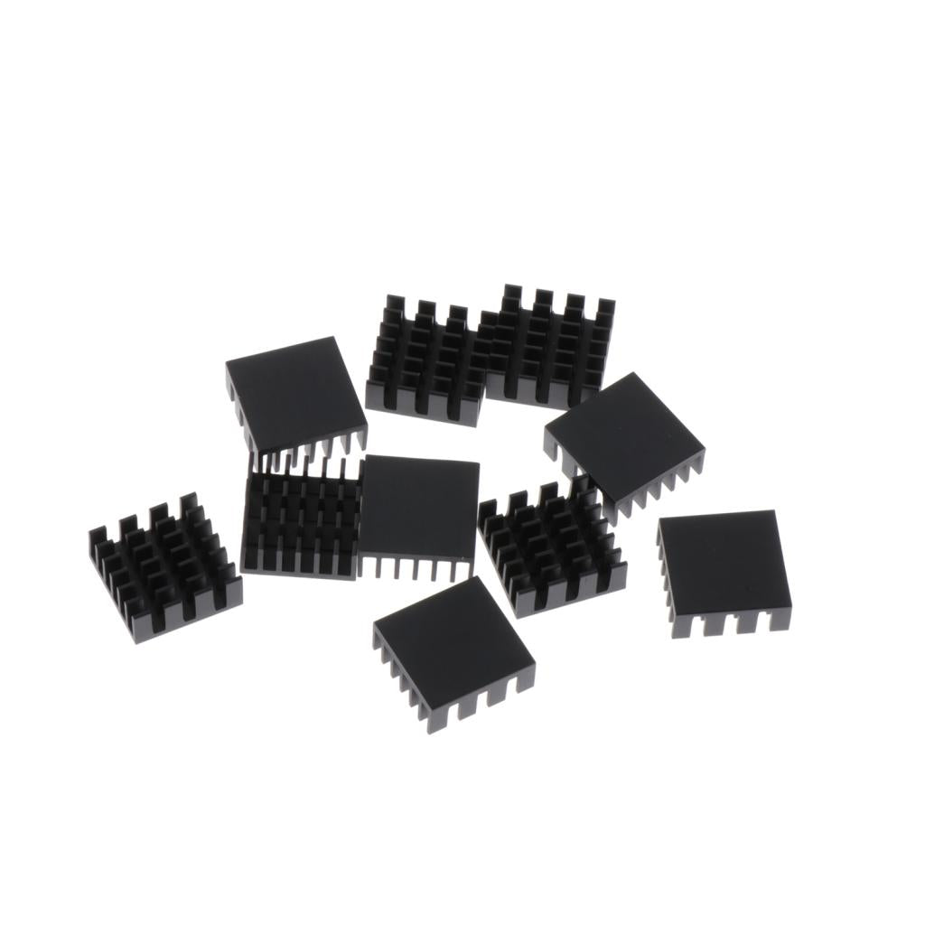 10 Aluminum Radiators Heat Sinks 14x14x6mm + 5g Thermal Conductive Glue