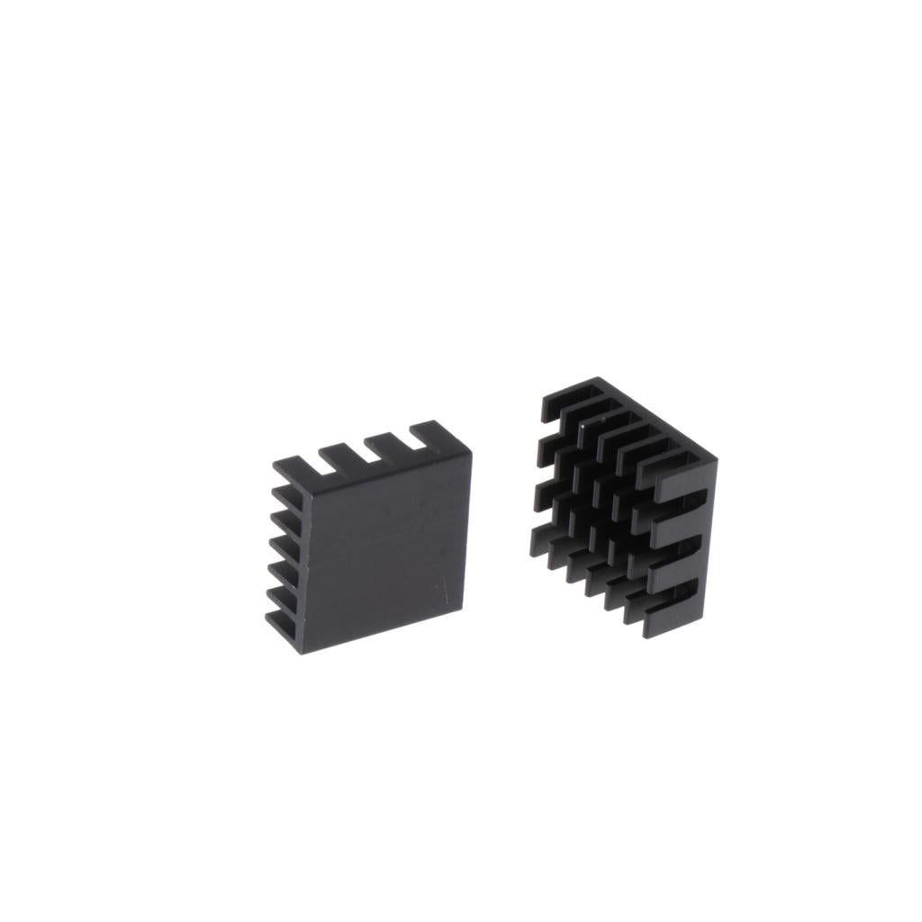 10 Pieces Aluminum Radiators Heat Sinks 14x14x6mm + Pre-applied Thermal Tape