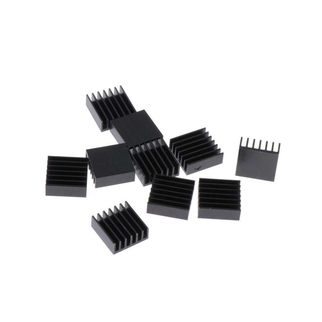 10 Pieces Aluminum Radiator Heatsink Heat Sink Pad Replacement 14x14x6mm